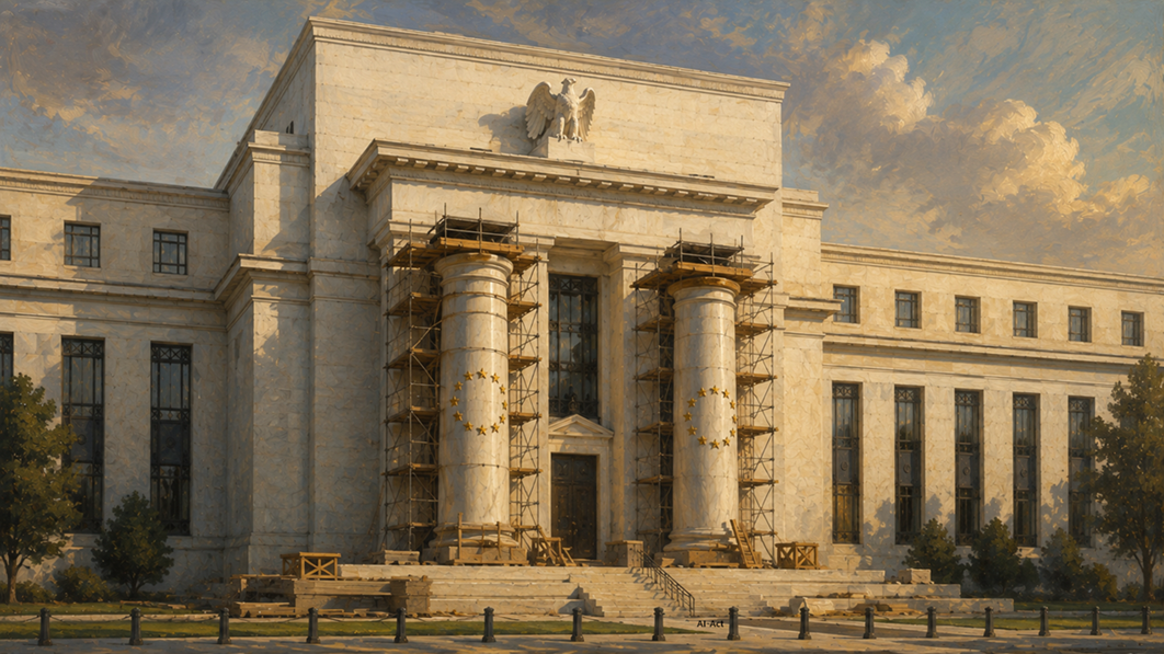 Gebäude der FED mit zwei Säulen